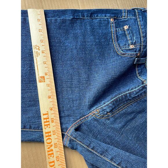 Y2k Grunge streetwear Levis 515 bootcut Jeans sz 12 high rise dark wash - Picture 8 of 12